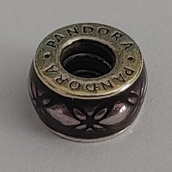 Pandora Purple Vintage Floral Spacer charm AUTHENTIC - Picture 6 of 6